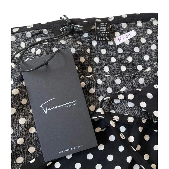 Femme by Design Black Polka Dot  Tank Top Women's Size Large NWT | 34-25 - Picture 6 of 7